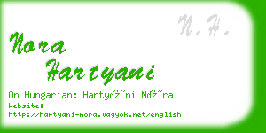 nora hartyani business card